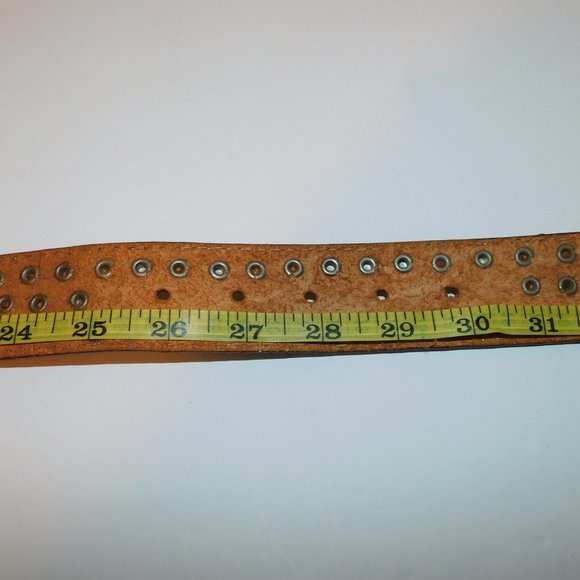 Nancy Heller Studded Leather Belt Size S 26-30 Made In Italy main image 3